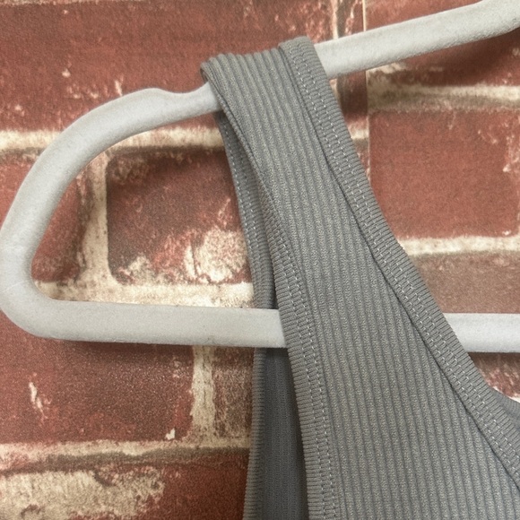 Gray Ribbed Tank Top - Picture 4 of 6